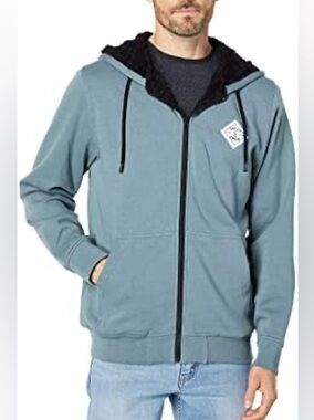 Salty Crew Shelter Sherpa Zip Fleece Hoodie